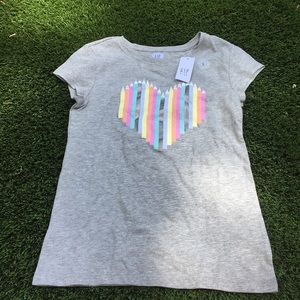 Gap T-shirt with pencil heart.